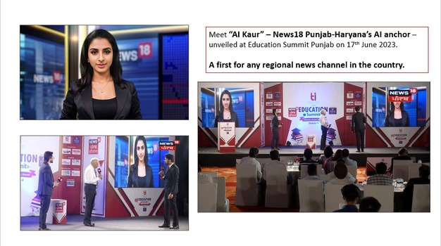 News18 Punjab/Haryana Becomes First Regional Channel to introduce an AI Anchor
