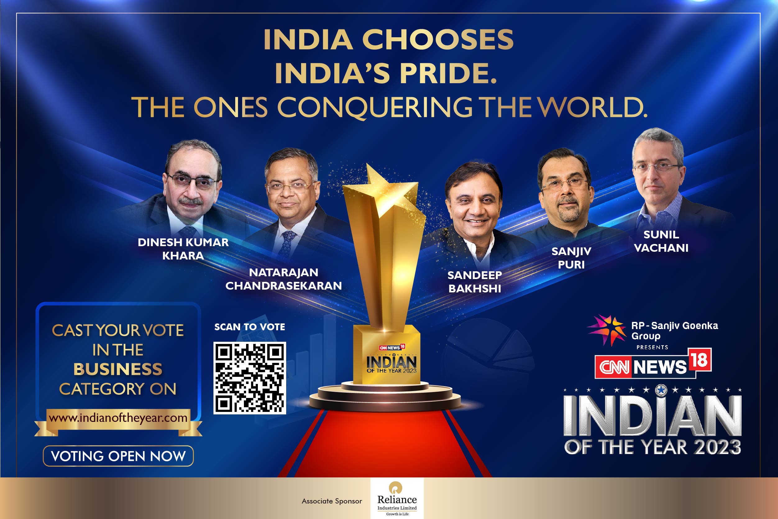 CNN-News18 Indian of the Year 2023 to recognise industry titans who are shaping India's economic progress