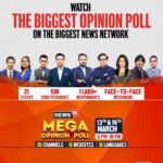 News18’s mega opinion poll results to be unveiled at 6 PM on March 13