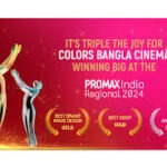 Mumbai, 29 April 2024 – Viacom18’s premium regional movie channel Colors Bangla Cinema stole the spotlight at the Promax India Regional 2024 Awards held on April 25th, 2024. Hosted by Promax Asia, this extravaganza celebrates the crème de la crème of entertainment promotion marketing and design, applauding the visionaries who redefine creativity and storytelling in our industry. Colors Bangla Cinema's stellar performance marked a hat-trick victory at the awards ceremony, clinching three coveted awards: • Best Brand Image Design - Gold - Colors Bangla Cinema • Best Ident - Gold - Colors Bangla Cinema (Relaunch, Durga Puja, Diwali ident) • Best Animation - Silver - Colors Bangla Cinema (Relaunch Ident) The Promax India Regional Awards brought together a diverse array of creative minds, visionaries, and industry leaders, providing a platform to showcase their best work, share insights, and inspire others in the field. Commenting on this remarkable achievement, Vivek Modi, Business Head of Colors Bangla and Colors Bangla Cinema, stated, "We are thrilled and honoured to receive these prestigious awards at Promax India Regional 2024. This recognition underscores our commitment to innovation and creativity, highlighting our relentless pursuit of excellence in crafting captivating brand campaigns and engaging promos. We remain committed to pushing boundaries, innovating, and creating memorable experiences for our viewers."