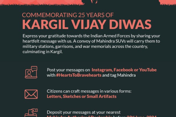 Mahindra Commemorates 25 Years of Kargil Vijay Diwas with 'Hearts to Bravehearts' Initiative