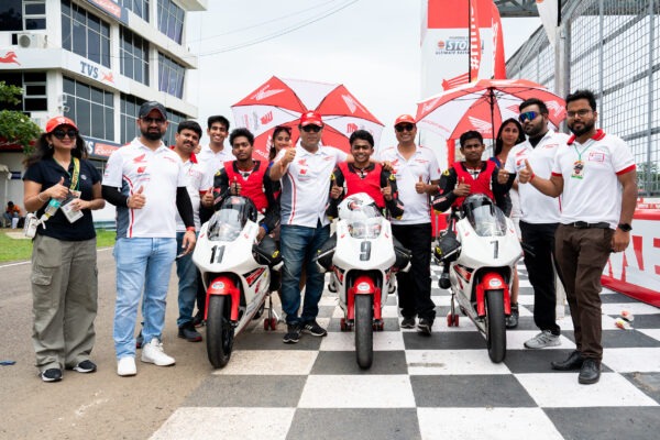 Mohsin Paramban Takes Lead in Race 1 of Round 4 of 2024 IDEMITSU Honda India Talent Cup NSF250R 