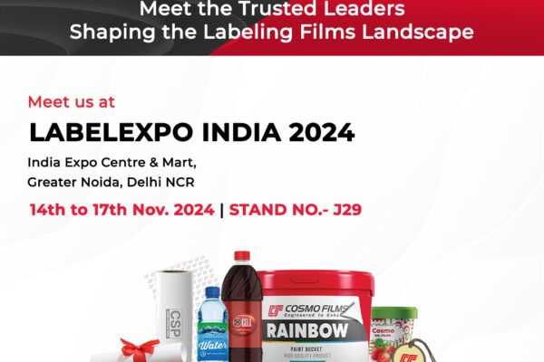 Cosmo Films Announces Participation in LabelExpo India 2024