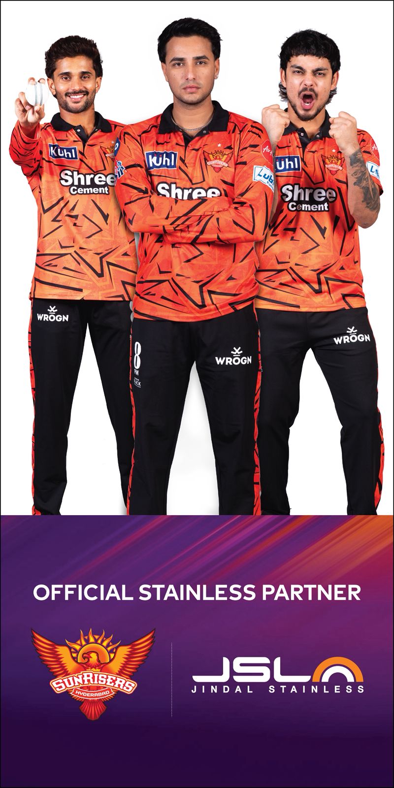 Jindal Stainless Sunrisers Hyderabad IPL partnership official stainless partner